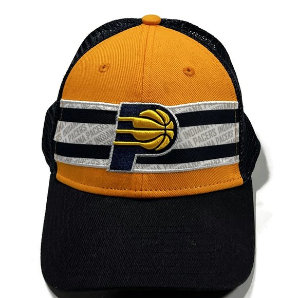 Indiana Pacers Snapback Mesh Back Hat Blue Yellow Fan Favorite NBA Basketball - Picture 3 of 9